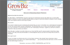 Snapshot of the Growbiz Website (57K)